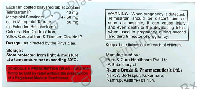 Aprylx Beta 40/50mg Tablet ER 10s