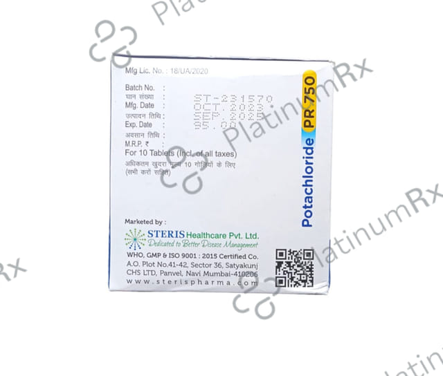 Potachloride PR 750mg Tablet 10s