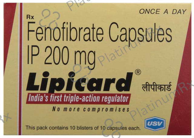 Lipicard 200mg Capsule 10s