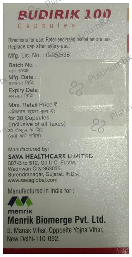 Budirik 100 Capsule
