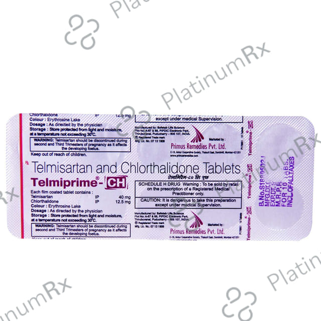 Telmiprime CH 40/12.5mg Tablet 10s
