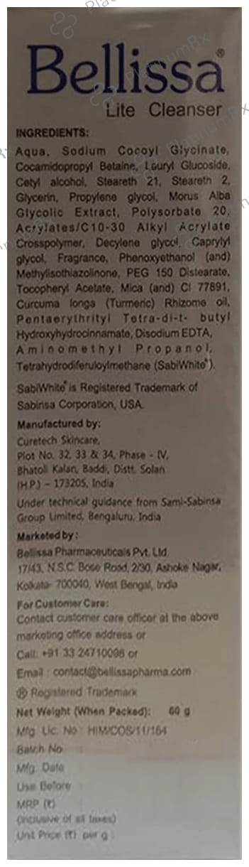 Bellissa Lite Cleanser Face Wash 60gm