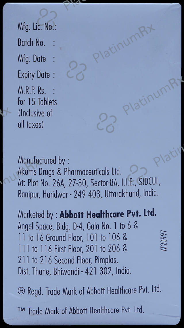 Valance OD 1000mg Eazy Glide Tablet PR 15s