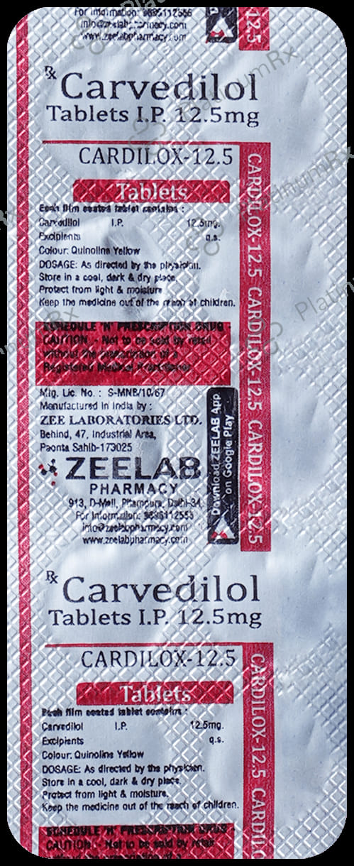 Cardilox 12.5mg Tablet 10s