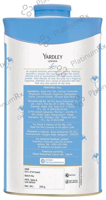 Yardley London Lace Perfumed Talc