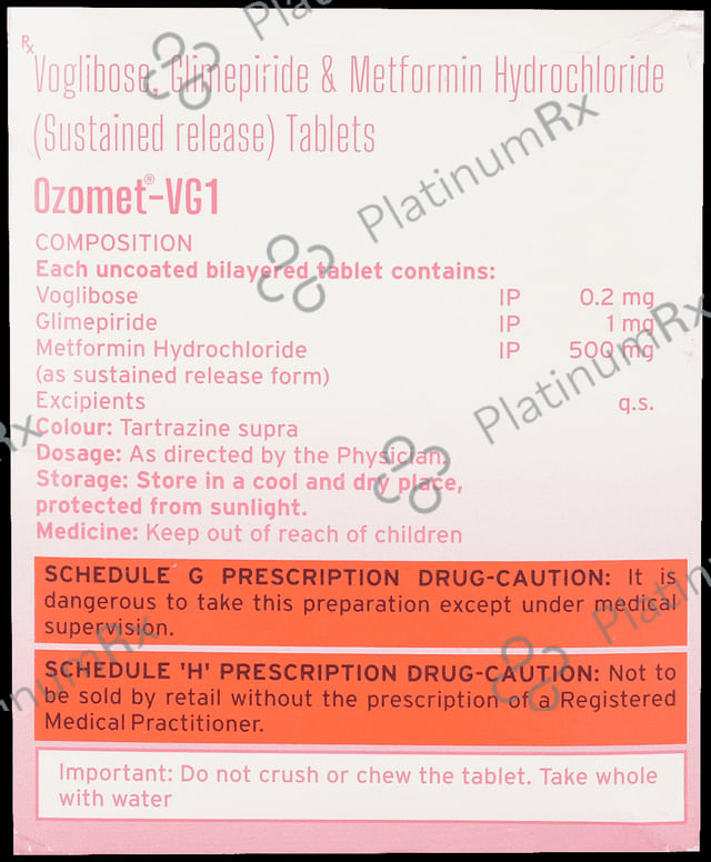 Ozomet VG 1/500/0.2mg Tablet SR 15s