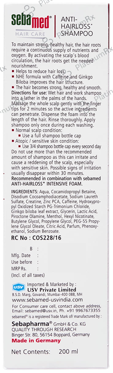 Sebamed Anti Hairloss Shampoo 200ml