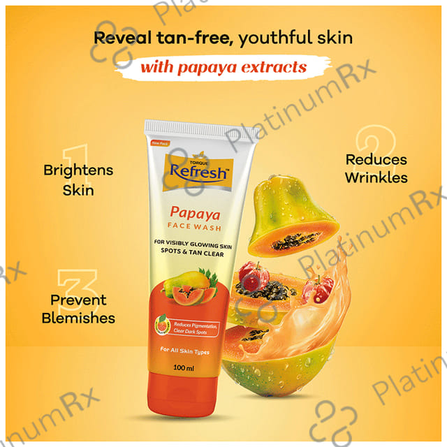 Refresh Papaya Face Wash (100ml Each) 1 Tube