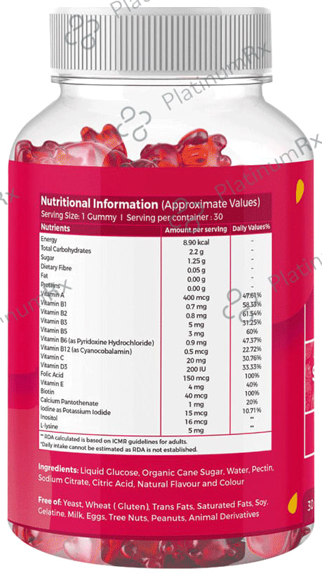 Vedamins Multivitamin Gummy Strawberry