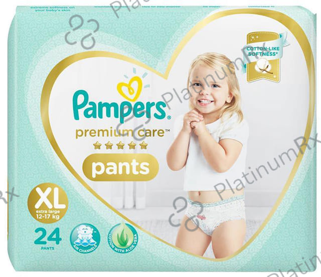 Pampers Premium Care Pants with Aloe Vera & Cotton-Like Softness - Size XL 24 diapers