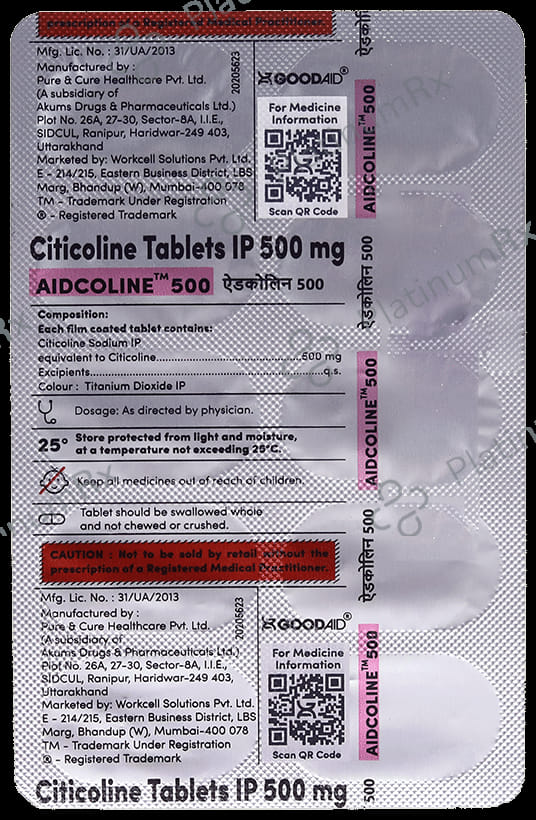 Aidcoline 500mg Tablet 10s