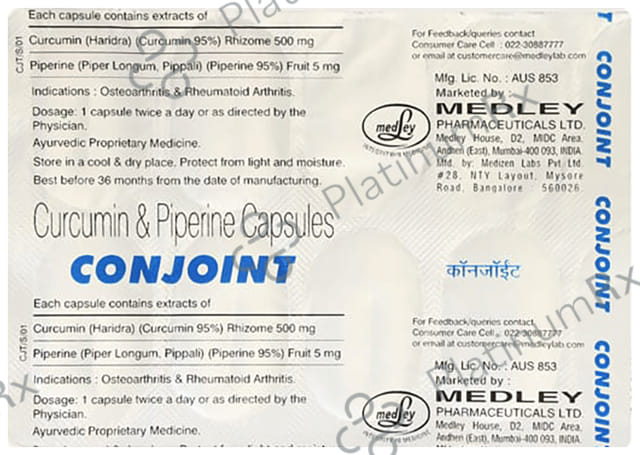 Conjoint 500/5mg Capsule 10s