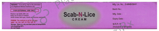 Scab N 5% Lice Cream 30gm