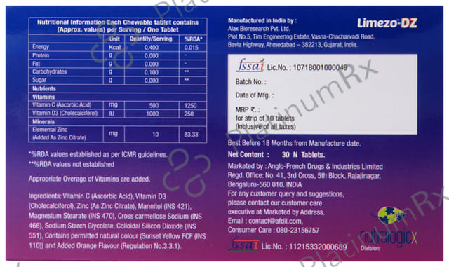 Limezo-DZ Chewable Tablet Orange