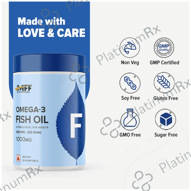 MyFitFuel Fish Oil Omega 3 1000mg Soft Gelatin Capsule