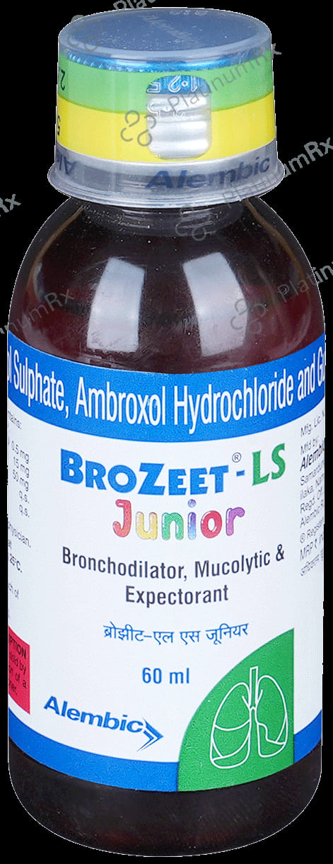Brozeet Ls 15/50/0.5mg Junior Expectorant 60ml