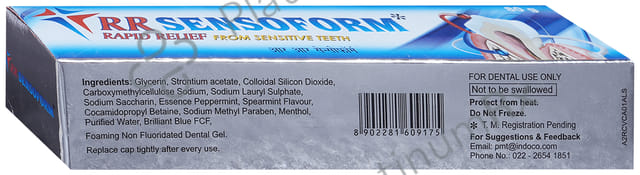 RR Sensoform Dental Gel Rapid Relief from Sensitive Teeth 80gm
