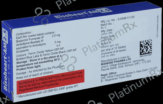Bisoheart AM 2.5/5mg Tablet 10s