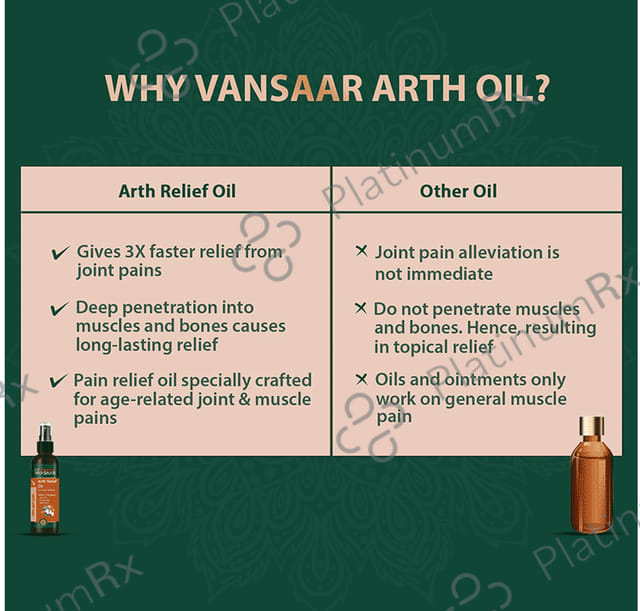 Vansaar Arth Relief Oil- Ayurvedic Joint & Muscle Pain Relief Oil 50 ml