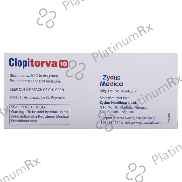 Clopitorva 10/75mg Capsule 10s