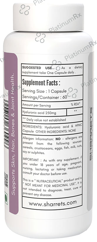 Sharrets Hyaluronic Acid Veggie Capsule