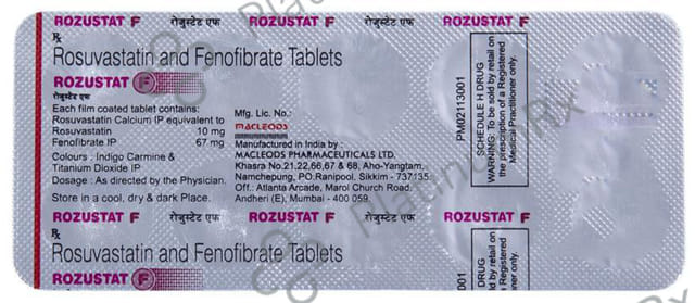 Rozustat F 67/10mg Tablet 10s