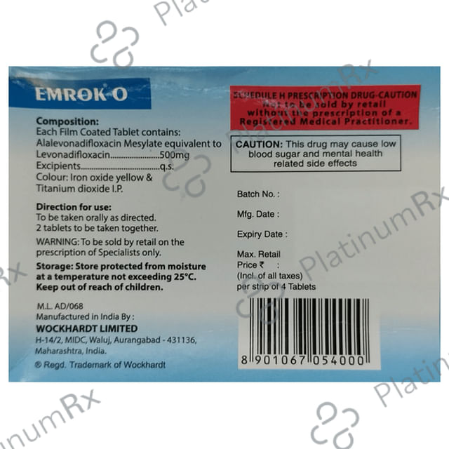 Emrok O 500mg Tablet 4s