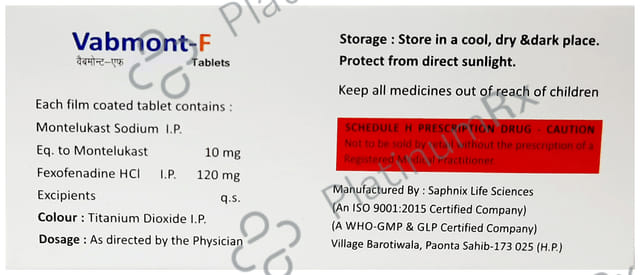 Vabmont F 10mg/120mg Tablet