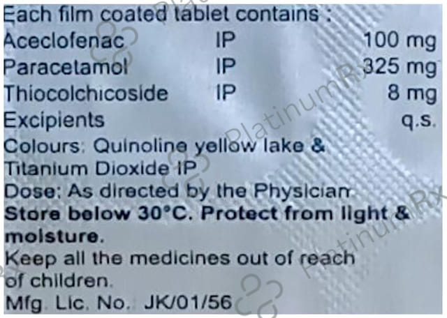 Hifenac Max DS 8mg/100mg/325mg Tablet