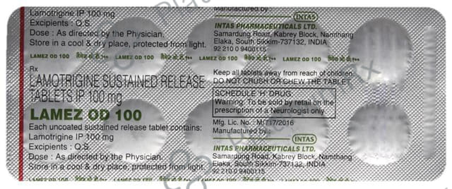 Lamez OD 100mg Tablet SR 10s