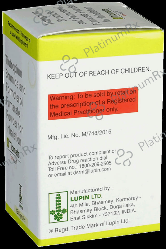 Tiomate 12/18mcg Transcaps 15s