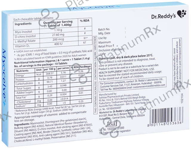 Myoceive Plus Chewable Tablet 10s