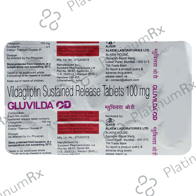Gluvilda OD 100mg Tablet 15 tablets