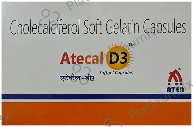 Atecal D3 60000IU Soft Gelatin Capsule 4s