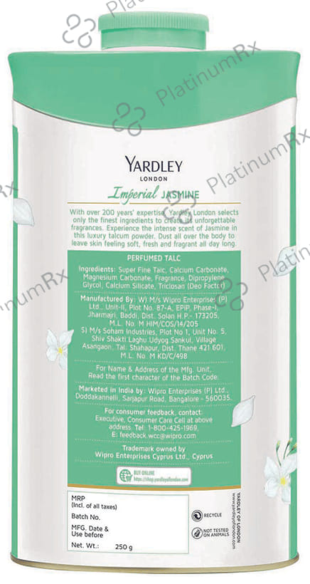 Yardley London Imperial Jasmine Perfumed Talc
