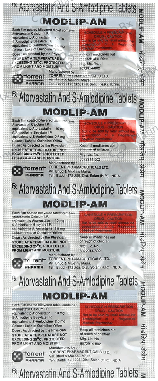 Modlip AM 2.5/10mg Tablet 10s