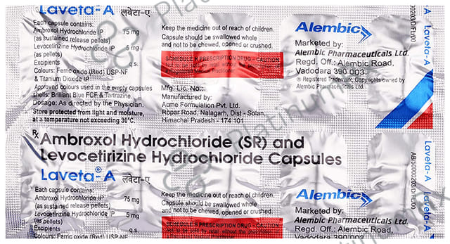 Laveta A 80mg Capsule SR 10s