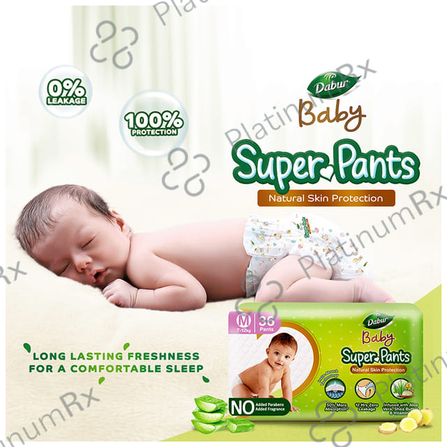 Dabur Baby Super Pants with Aloe Vera, Shea Butter & Vitamin E - Size Medium