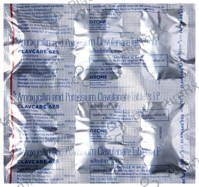 Clavcare 625mg Tablet 6s