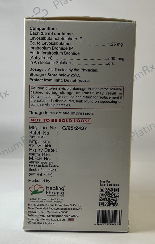 Ipraheal L 1.25mcg/500mg Respules 5X2.5ml