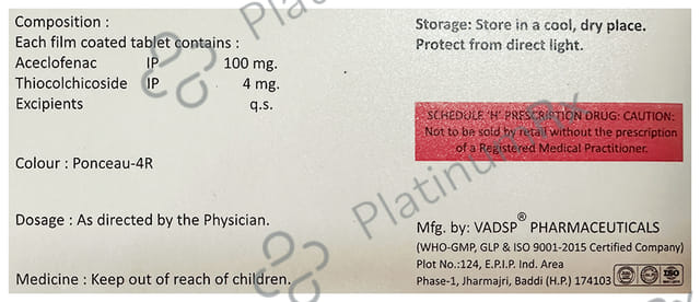 Thio A 100/4mg Tablet 10s