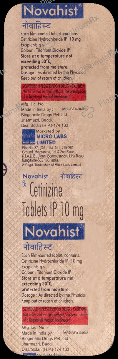 Novahist 10mg Tablet
