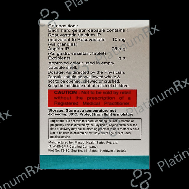 Valros ASP 75/10mg Capsule 10s