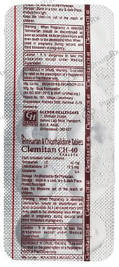 Clemitan CH 40/12.5mg Tablet 10s