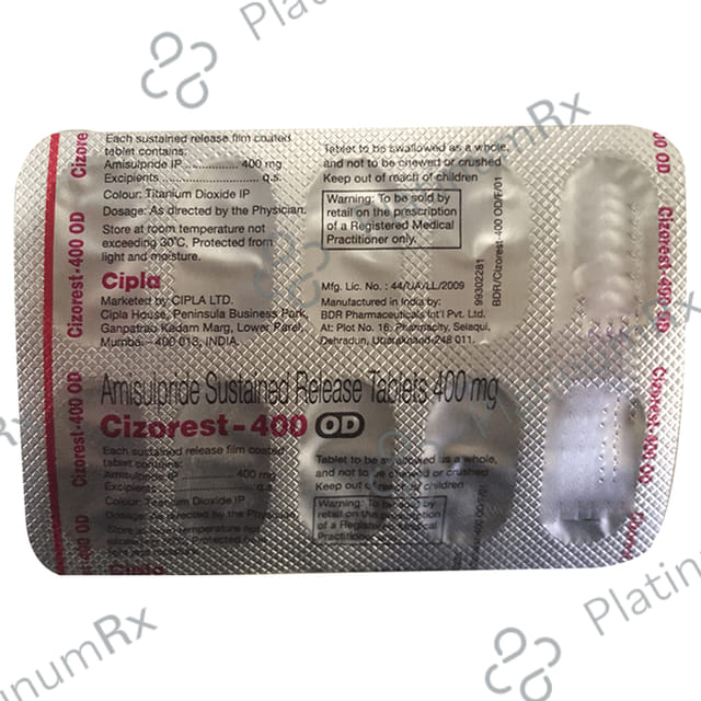 Cizorest 400mg OD Tablet SR 10s