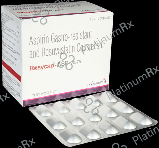 Rosycap ASP 20/75mg Capsule 15s
