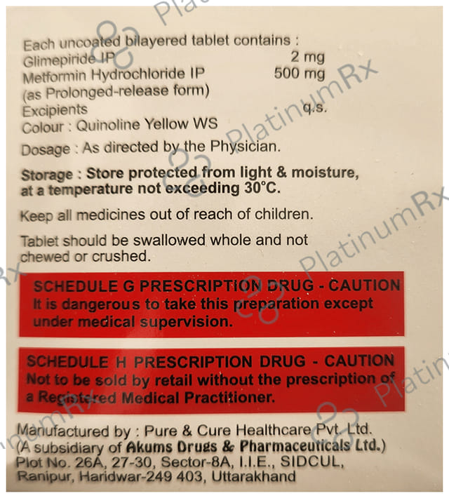 Jceler M 2/500mg Tablet PR 15s