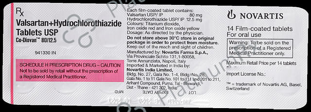 Co Diovan 80/12.5mg Tablet 14s