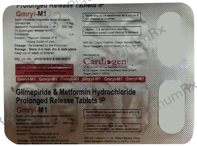 Gmryl M 1/500mg Tablet PR 10s