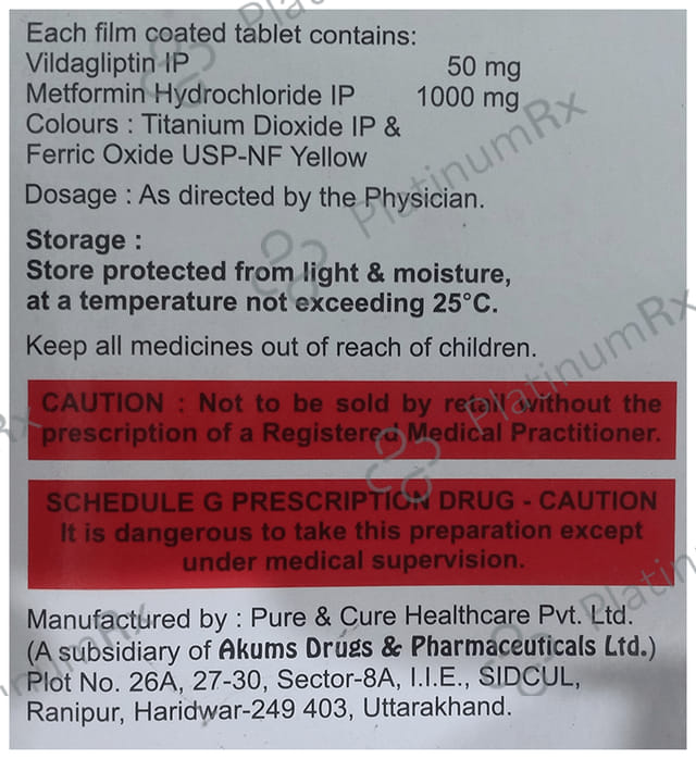 Glipcian M 1000/50mg Tablet 10s